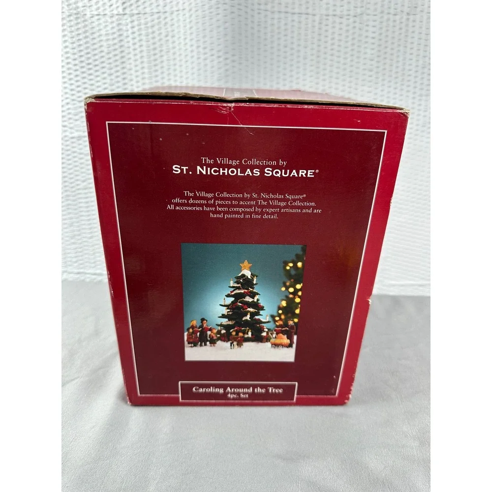 St Nicholas Square Village ~ Caroling Around the Tree With Box TREE‎ ONLY